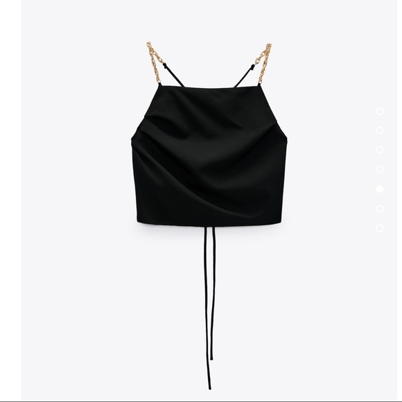 Zara black open back crop top - Picture 4 of 6